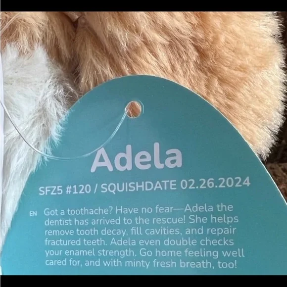 NWT HTF 5” Fuzzy Adela Basset Hound Dog Fuzzamallow Squishmallows puppy plush - Picture 2 of 4